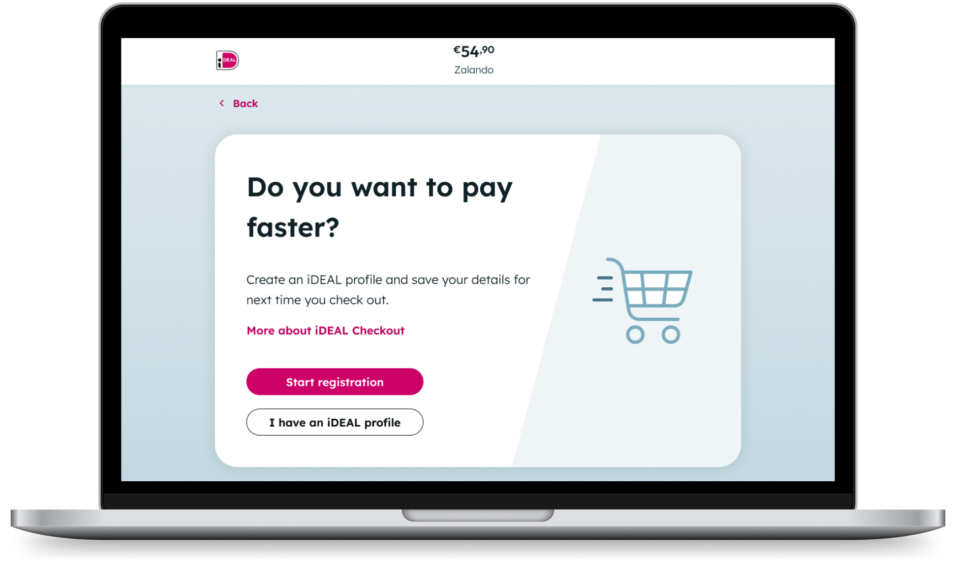 A laptop depicting the design for a user interface for iDEAL.
